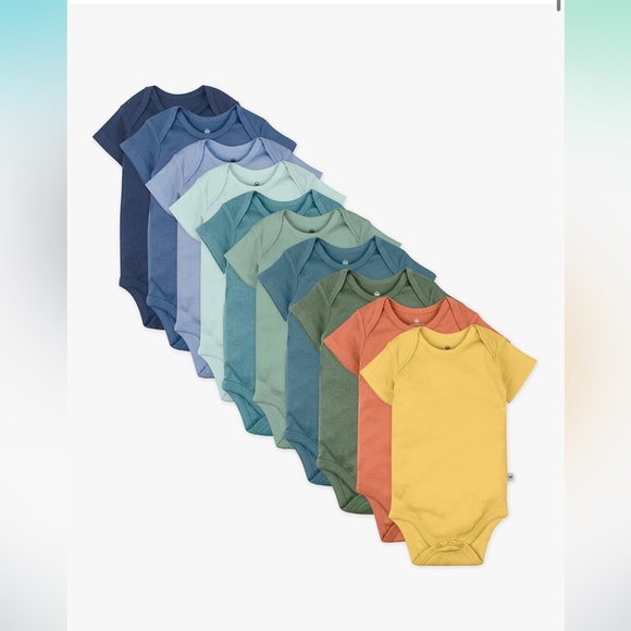 The Honest Company Multicolor Bodysuit Set of 10 ~ Size 12 months NEW - Picture 1 of 4